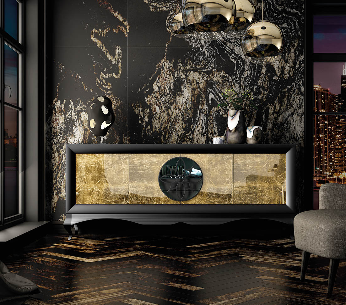 Dining Room Furniture Marble-Look Tables AII.02 Sideboard
