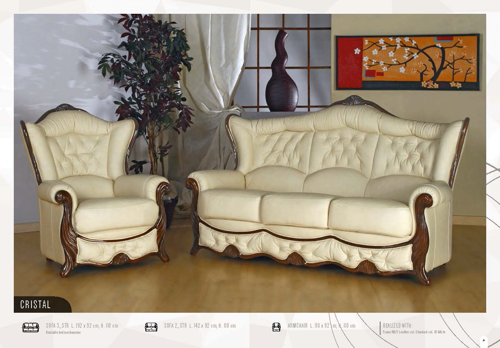 Living Room Furniture Reclining and Sliding Seats Sets Cristal