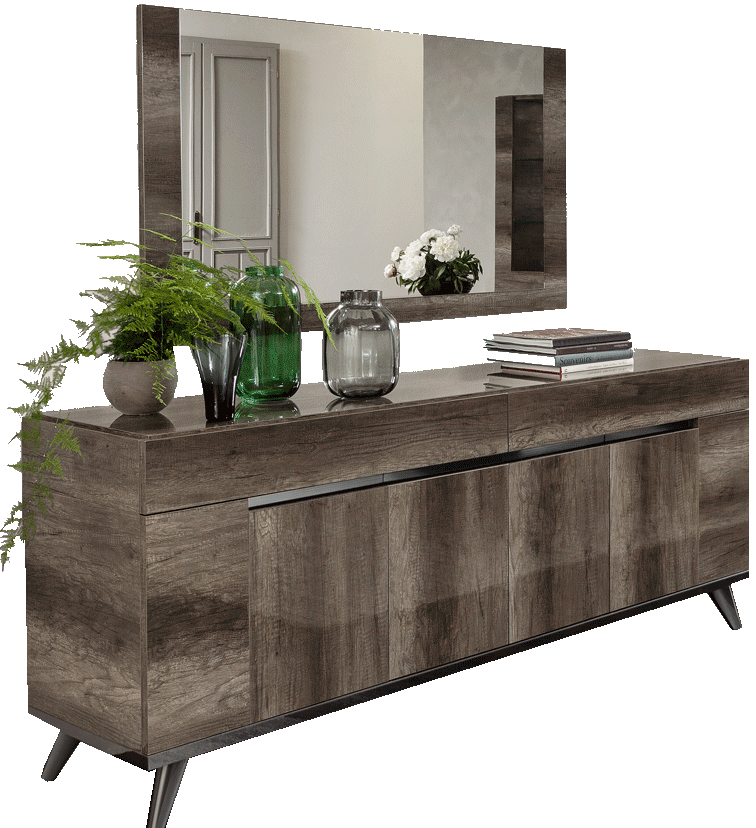 Living Room Furniture Sectionals Medea Buffet w/Mirror
