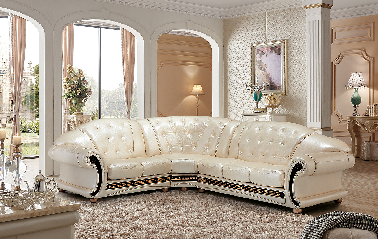 Brands Stella Collection Upholstery Living Apolo Sectional Pearl